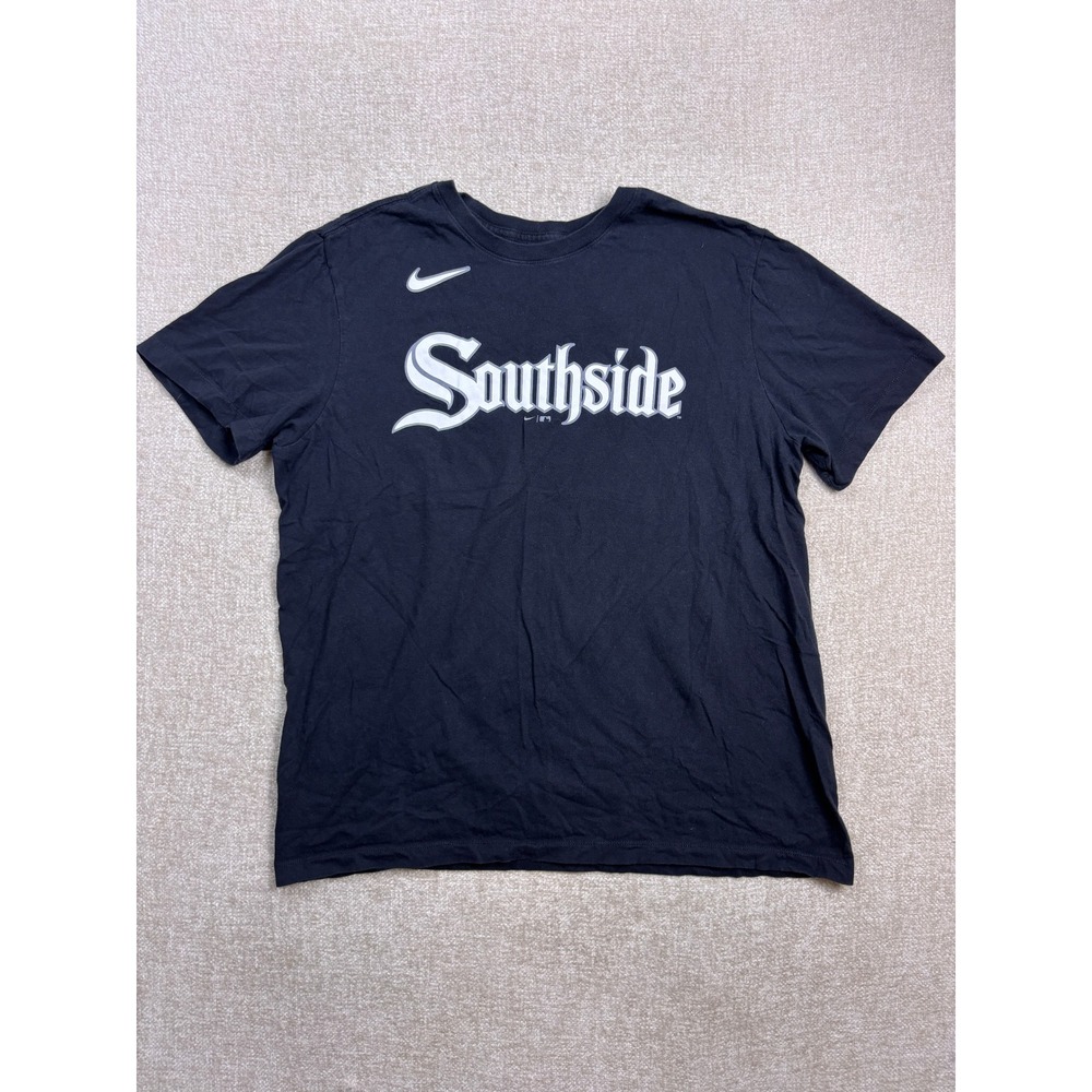 Nike Chicago White Sox Southside City Connect T-Shirt Mens Large Black MLB Tee